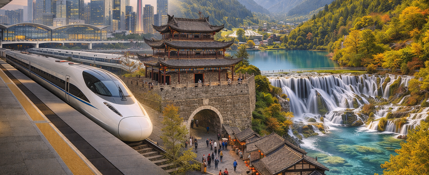 成都-高鐵二等位 松潘（松潘古城（不上城樓）） 九寨溝