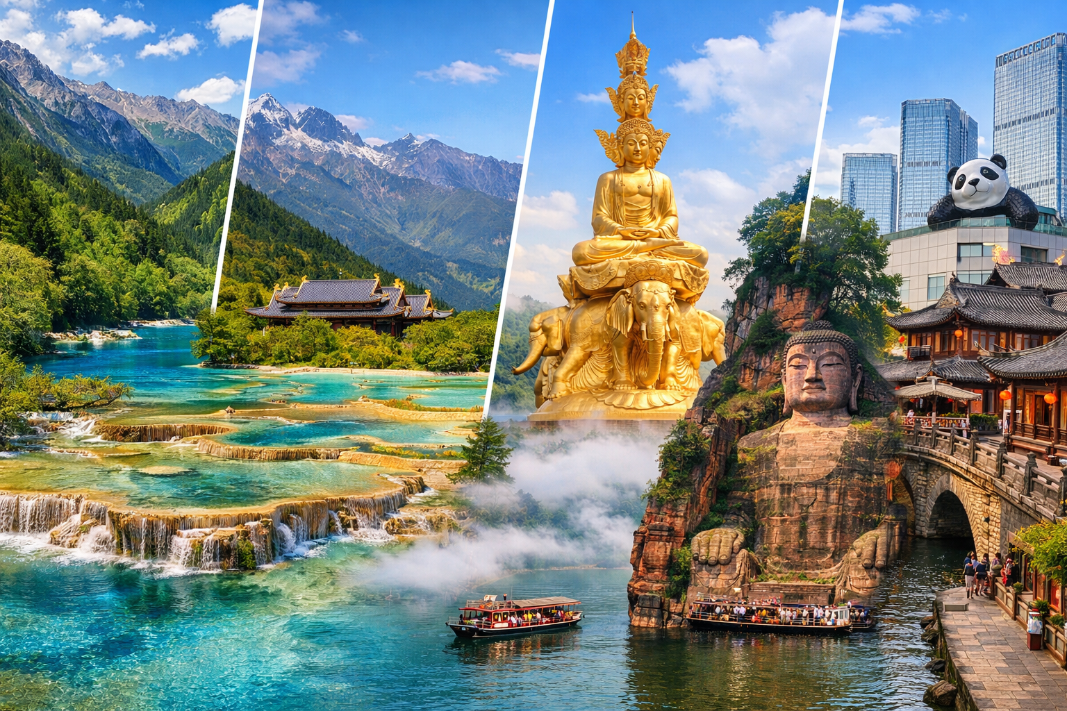 九寨溝黃龍峨嵋樂山8天 自由行