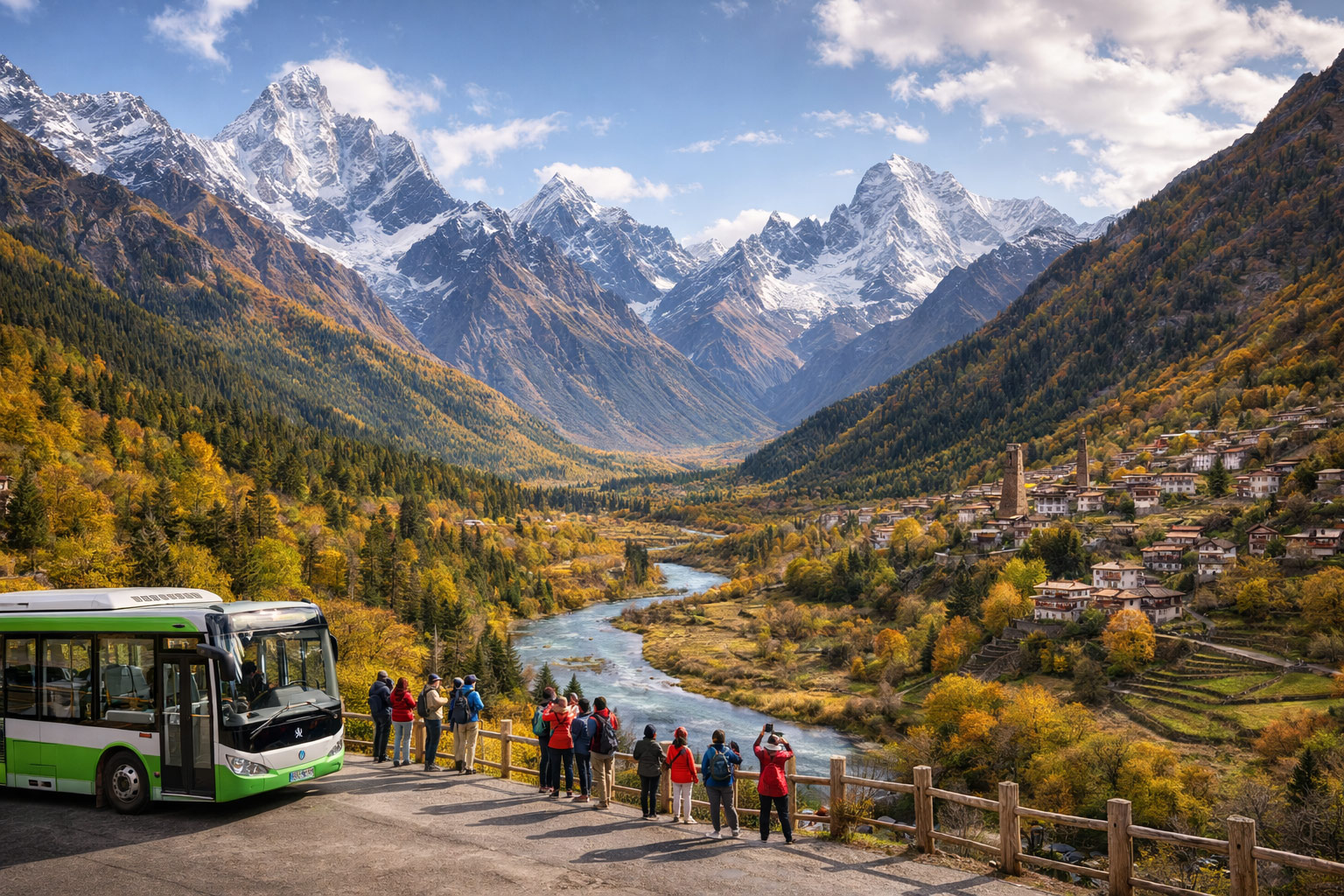 成都-四姑娘山【貓鼻樑觀景台、雙橋溝風景區（含環保車）】-丹巴