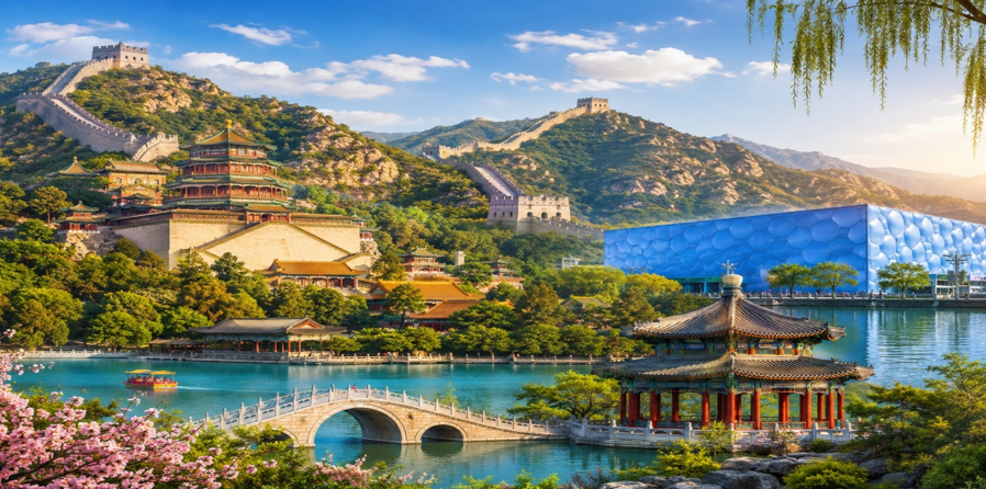 北京文化參訪(長城/頤和園/水立方)